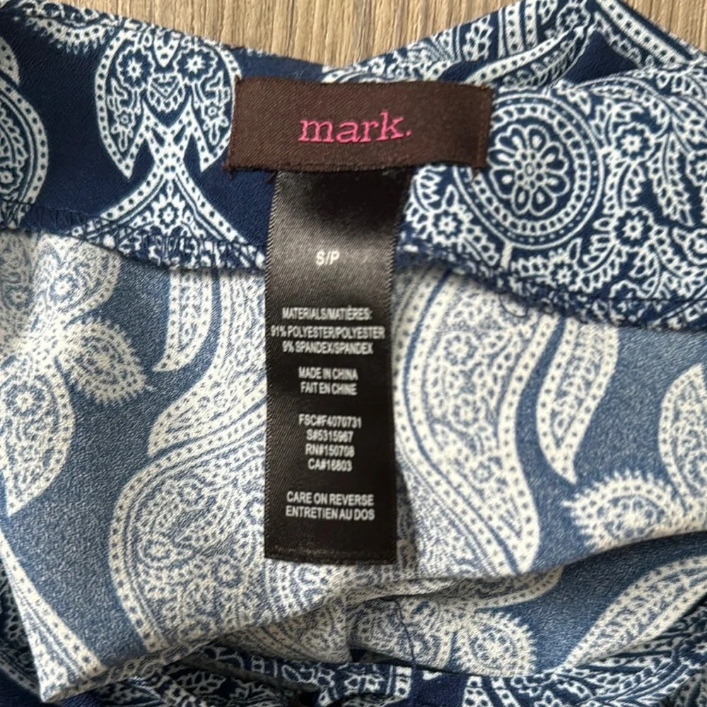 mark. Blue Patterned Dress - Picture 6 of 8